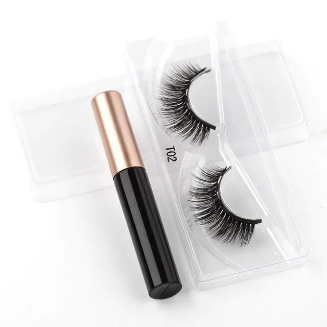 New 1/3Pairs Magnetic Eyelashes False Lashes