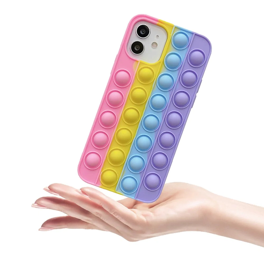 Rainbow Silicone Phone Cover For iPhone