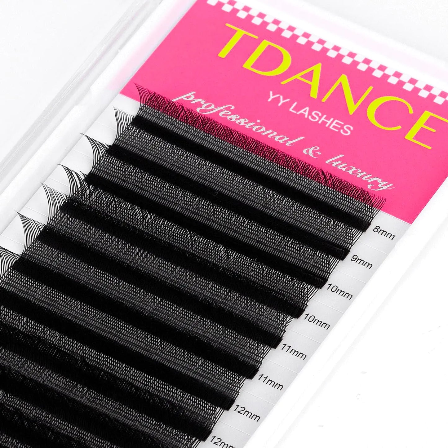 TDANCE YY Lash Extensions C Curl 0.07mm Thickness Volume Extension 4D Fans 10mm YY Lashes Long Lasting Easy Application Lashes Premade Fans Matte Black Lashes(YY, C-0.07,10mm) YY-C-0.07 10 mm