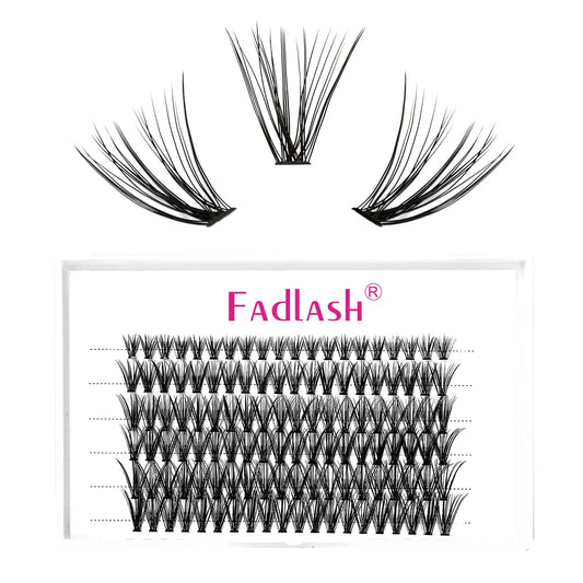 Cluster Lashes 30D DIY Eyelash Extension D Curl Individual Lashes Cluster Faux Mink Black 120pcs Eyelash Clusters Premade Fans Volume Lashes Makeup (30D-0.07-D, 12mm) RR30P-0.07D-12mm