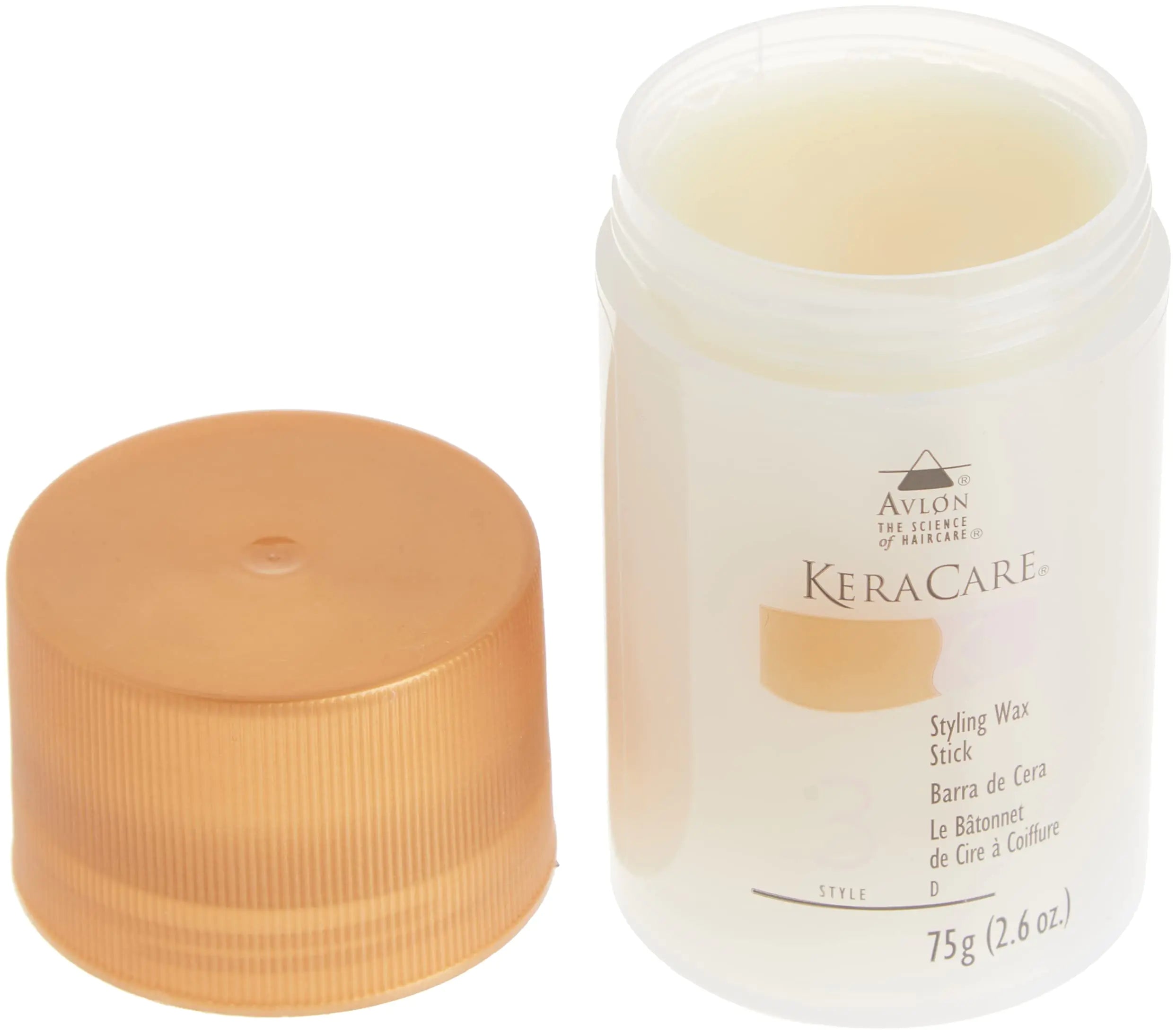 KeraCare Hair Wax Stick - 2.6 ounce - Castor Seed Oil - for Flyaways and Frizz - For All Hair Types - Slicked Back looks, Spikes, Braids, Twists, Tames Flyaways and Frizz, Wigs 2.6 Ounce (Pack of 1)