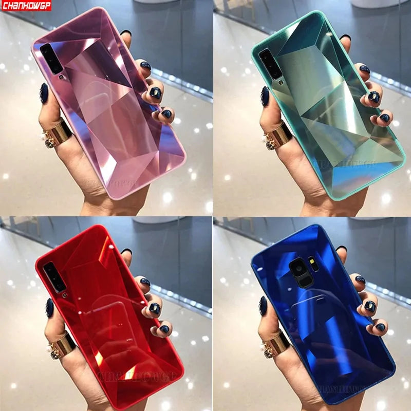 Diamond Mirror Case For Samsung J Series