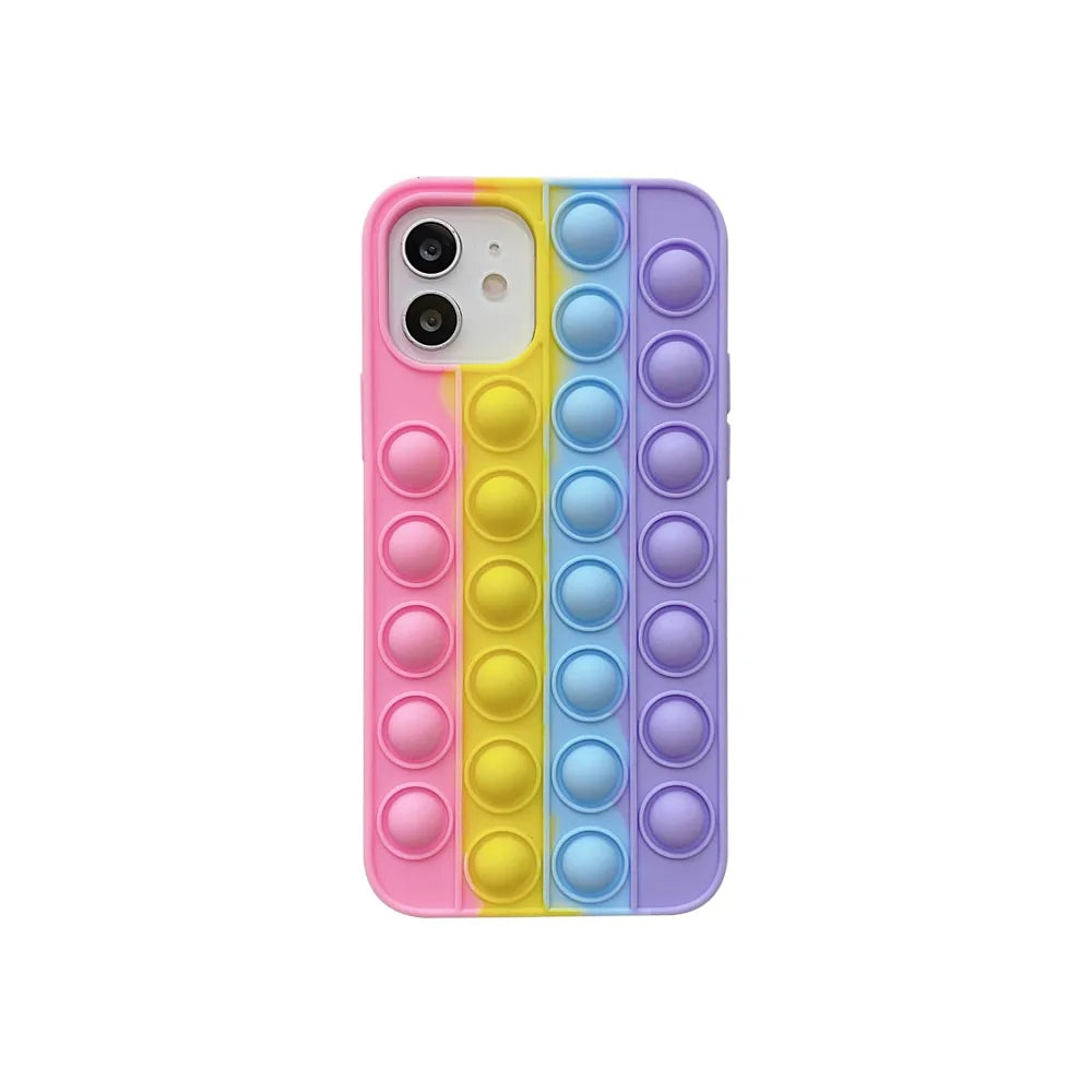 Rainbow Silicone Phone Cover For iPhone