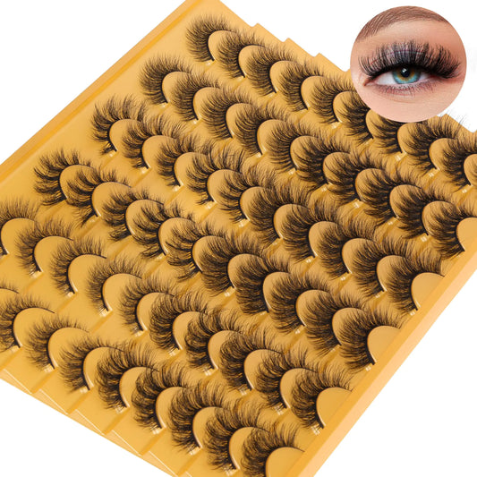 False Eyelashes 30 Pairs Faux Mink Lashes Fluffy Volume Wholesale Eyelashes Wispy Strip Lashes Cat Eye Fake Lashes 6 Styles Multipack by ALICE Z2719