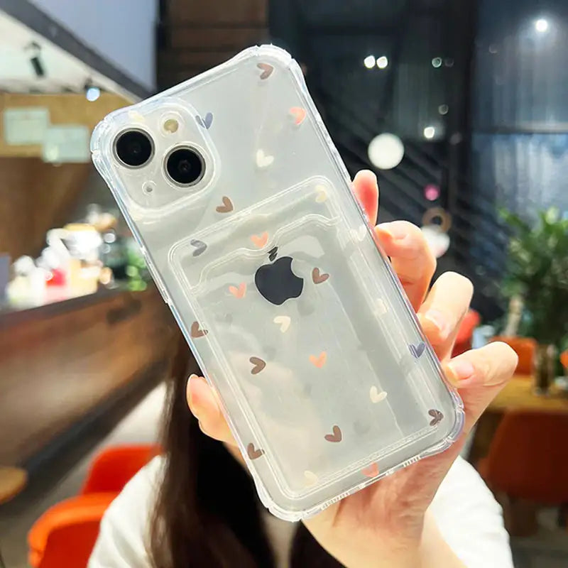 Transparent Love Heart Case For Phones