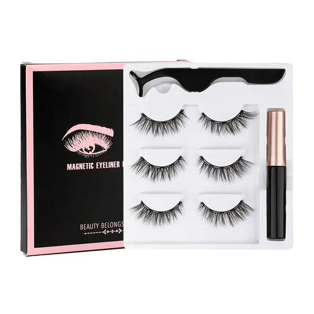 New 1/3Pairs Magnetic Eyelashes False Lashes