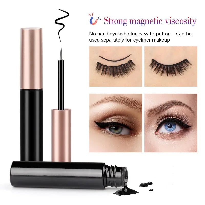 New 1/3Pairs Magnetic Eyelashes False Lashes