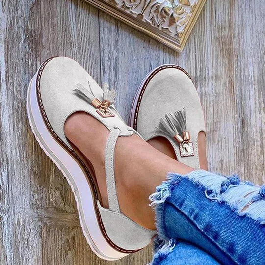 Women Flat Shoes Thick Sole Platform Shoes