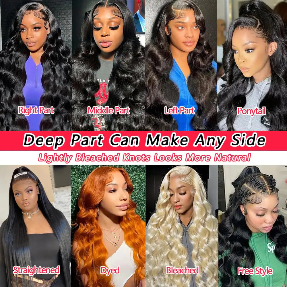 13x6 HD Lace Front Wigs Human Hair Pre Plucked 180% Density Body Wave Closure Wigs Human Hair for Women Human Hair Wig with Baby Hair Natural Color 24 Inch 13x6 Body Wave Human Hair Wig