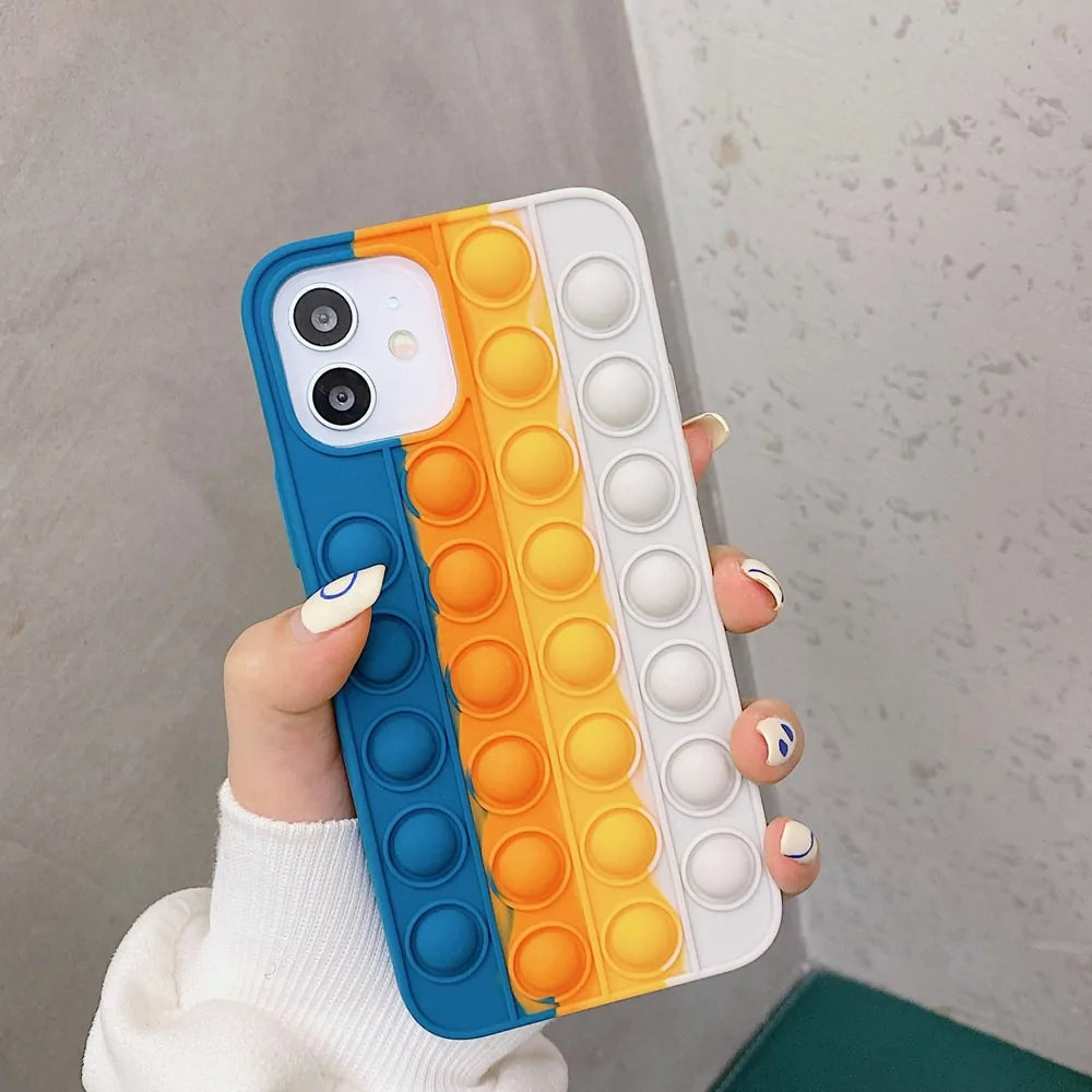 Rainbow Silicone Phone Cover For iPhone