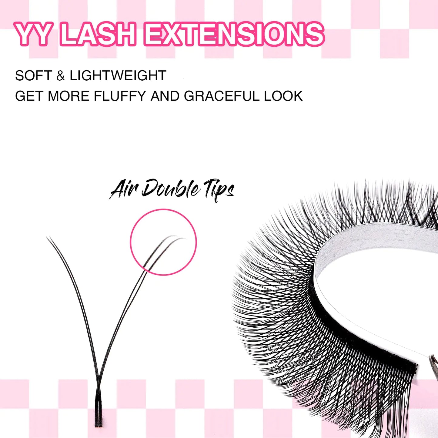 TDANCE YY Lash Extensions C Curl 0.07mm Thickness Volume Extension 4D Fans 10mm YY Lashes Long Lasting Easy Application Lashes Premade Fans Matte Black Lashes(YY, C-0.07,10mm) YY-C-0.07 10 mm