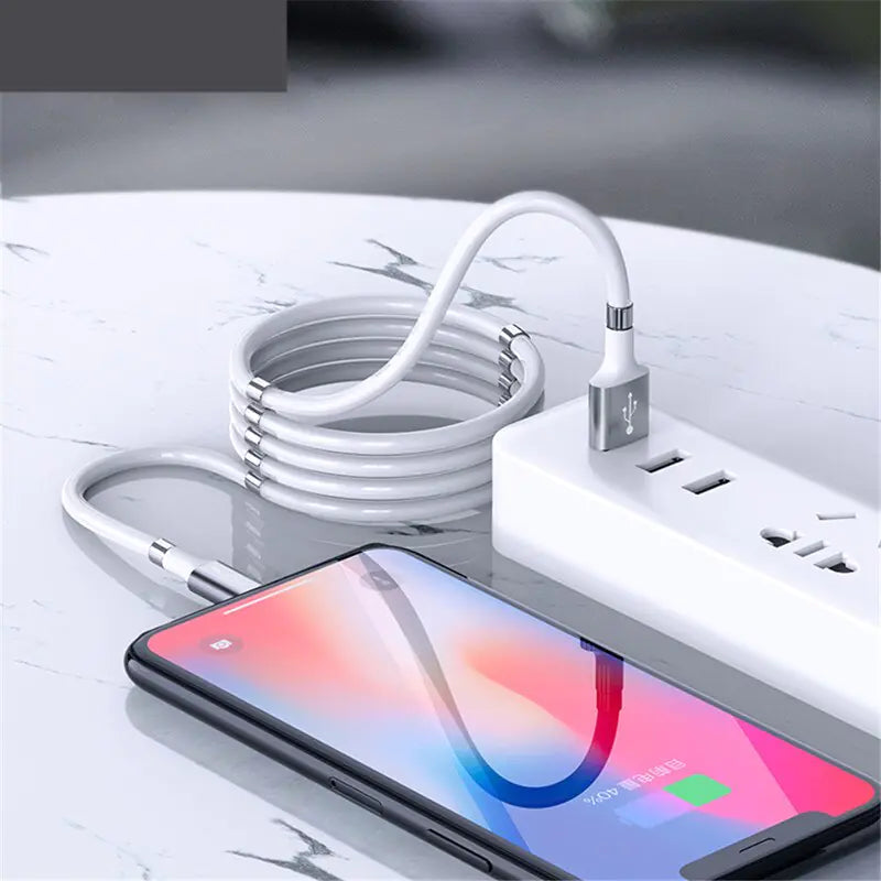 Magic Rope Magnetic Self-Winding Charging Cable