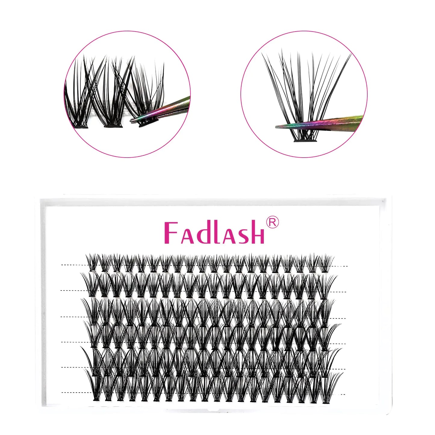 Cluster Lashes 30D DIY Eyelash Extension D Curl Individual Lashes Cluster Faux Mink Black 120pcs Eyelash Clusters Premade Fans Volume Lashes Makeup (30D-0.07-D, 12mm) RR30P-0.07D-12mm