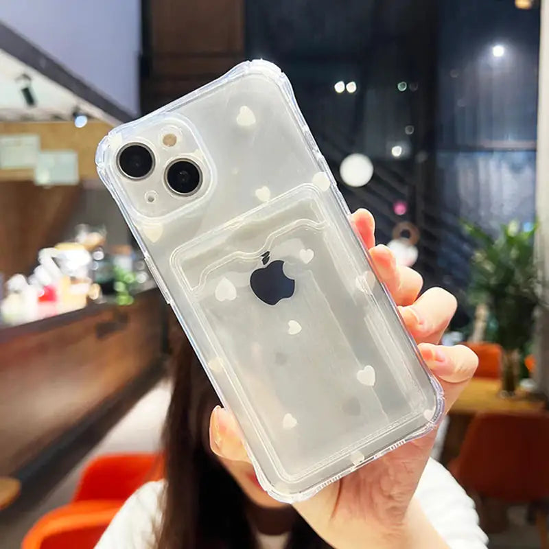 Transparent Love Heart Case For Phones