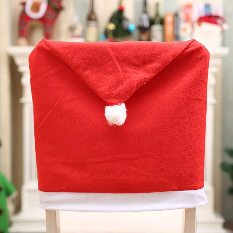 Christmas Santa Hat Chair Covers