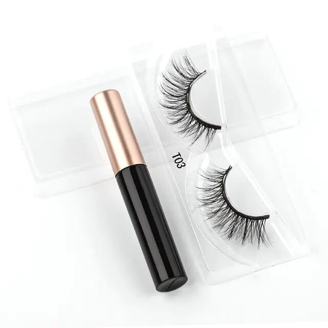 New 1/3Pairs Magnetic Eyelashes False Lashes