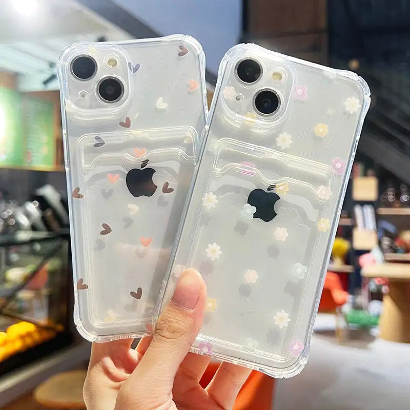 Transparent Love Heart Case For Phones