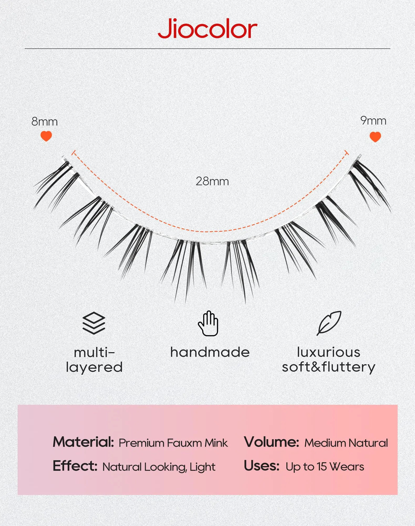 Bottom Lashes Clear Band Wispy Lashes Short C Curl Lower Lashes Natural Under Lashes Pack Jiocolor Cute Bottom Eyelashes 7 Pairs R3