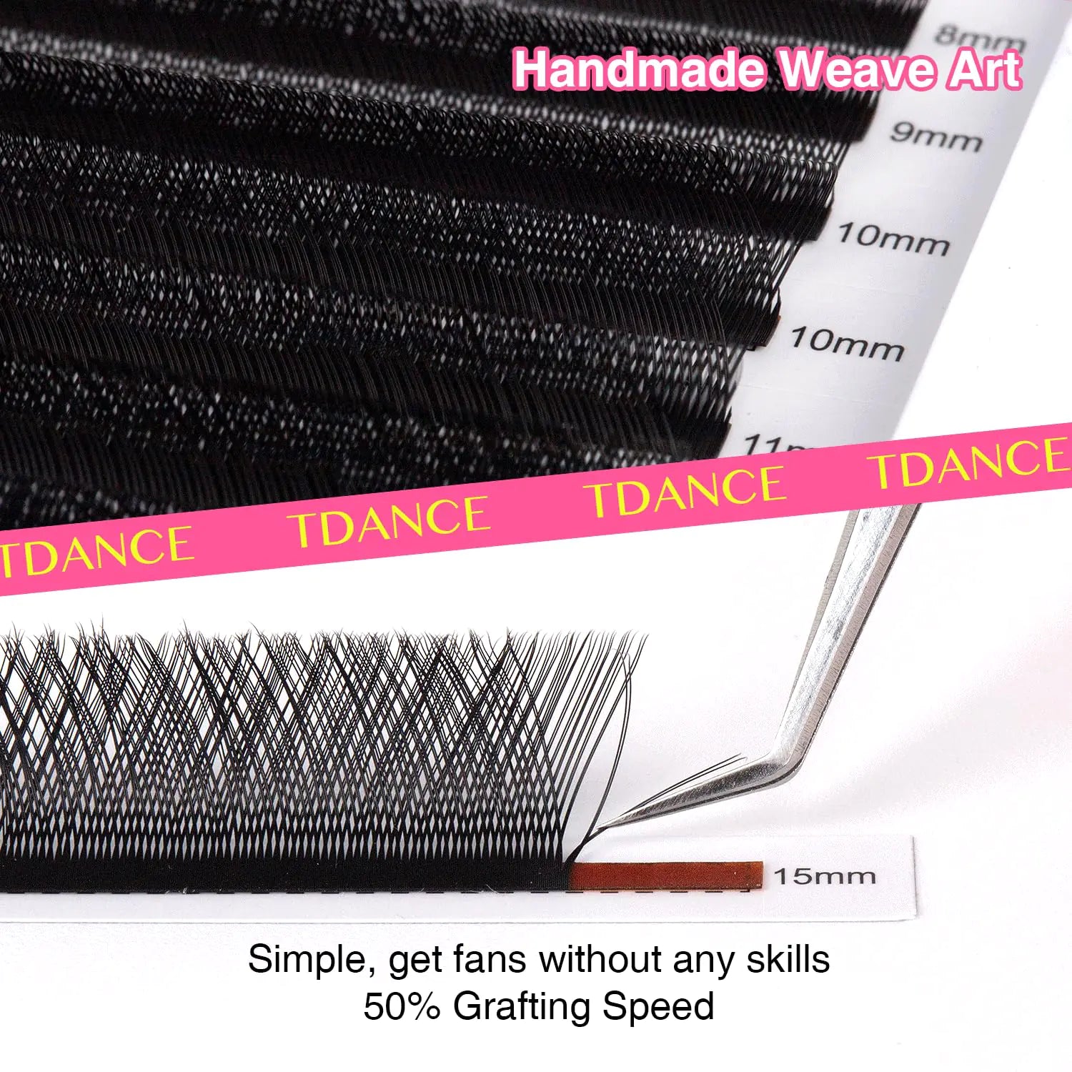 TDANCE YY Lash Extensions C Curl 0.07mm Thickness Volume Extension 4D Fans 10mm YY Lashes Long Lasting Easy Application Lashes Premade Fans Matte Black Lashes(YY, C-0.07,10mm) YY-C-0.07 10 mm